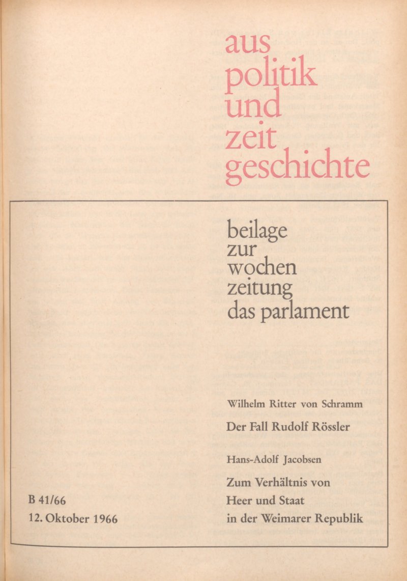 APuZ 41/1966 | Suchen Sie Im APuZ Archiv | Bpb.de