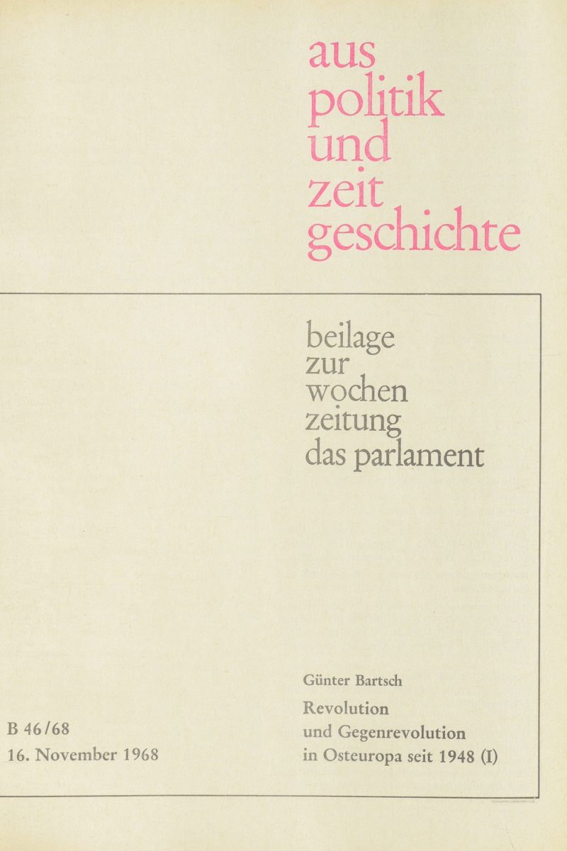 APuZ 46/1968 | Suchen Sie Im APuZ Archiv | Bpb.de