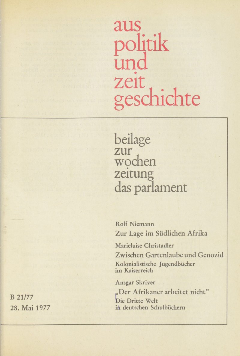 APuZ 21/1977 | Suchen Sie Im APuZ Archiv | Bpb.de