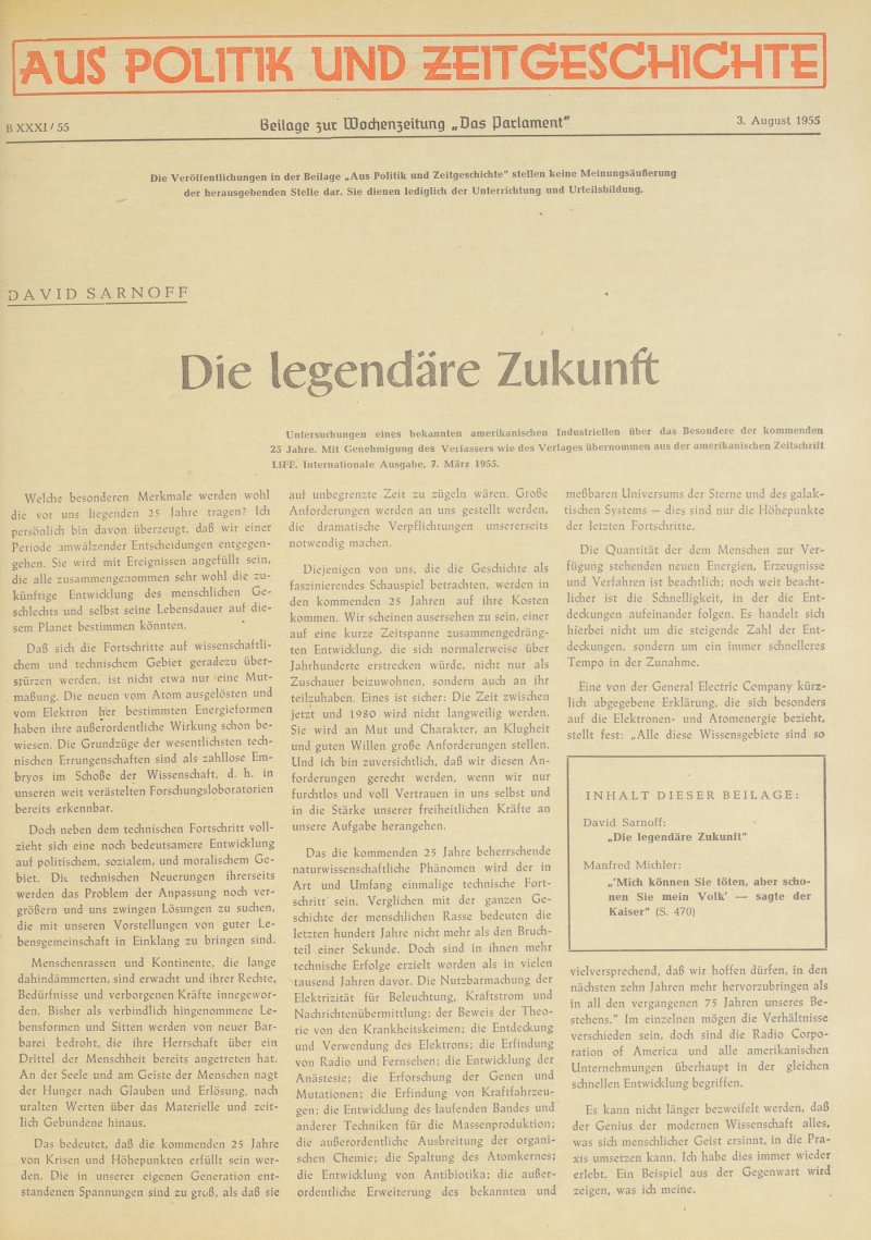 APuZ 31/1955 | Suchen Sie Im APuZ Archiv | Bpb.de