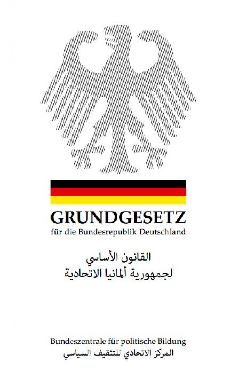 Grundgesetz Für Die Bundesrepublik Deutschland. Arabische Textausgabe ...