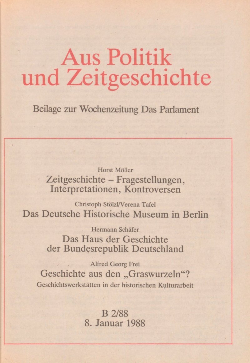 APuZ 2/1988 | Suchen Sie Im APuZ Archiv | Bpb.de