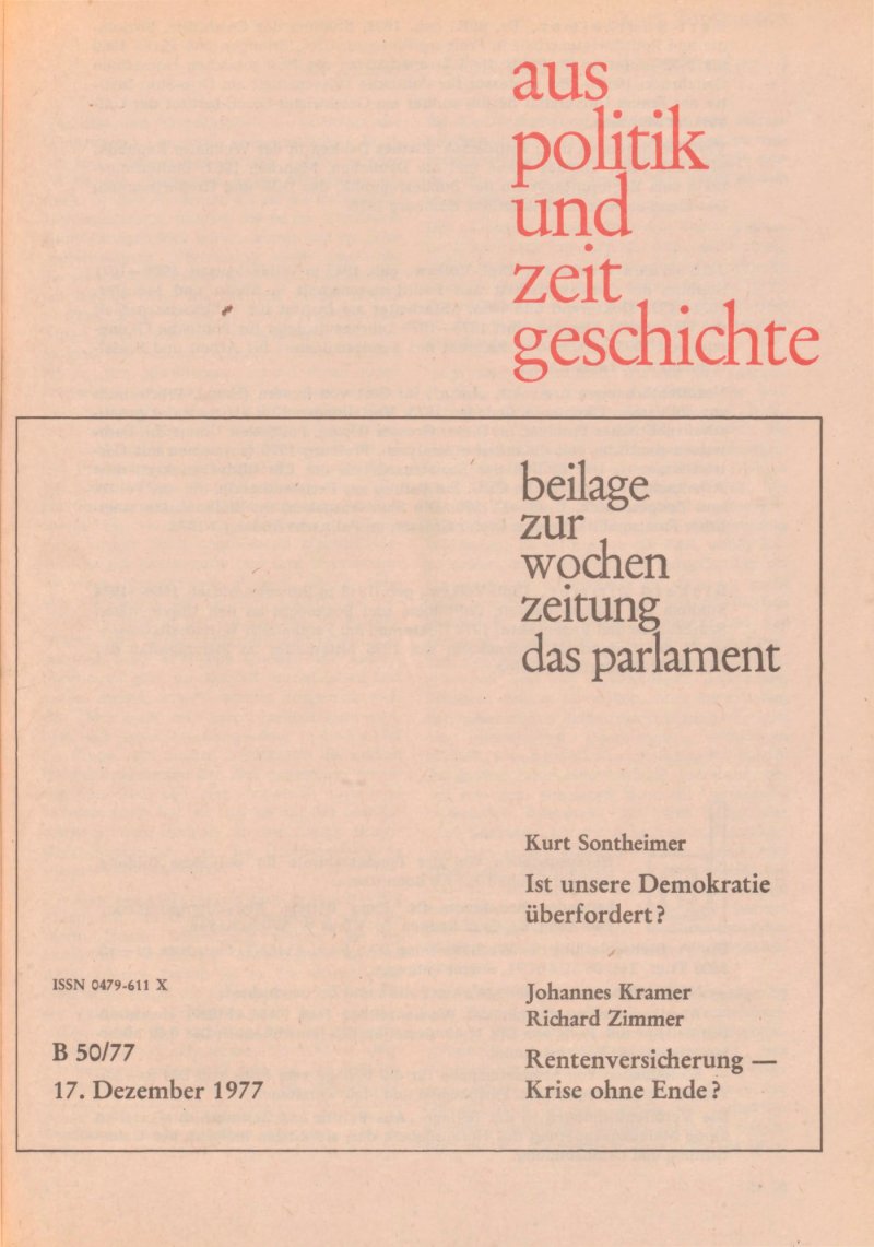 APuZ 50/1977 | Suchen Sie Im APuZ Archiv | Bpb.de