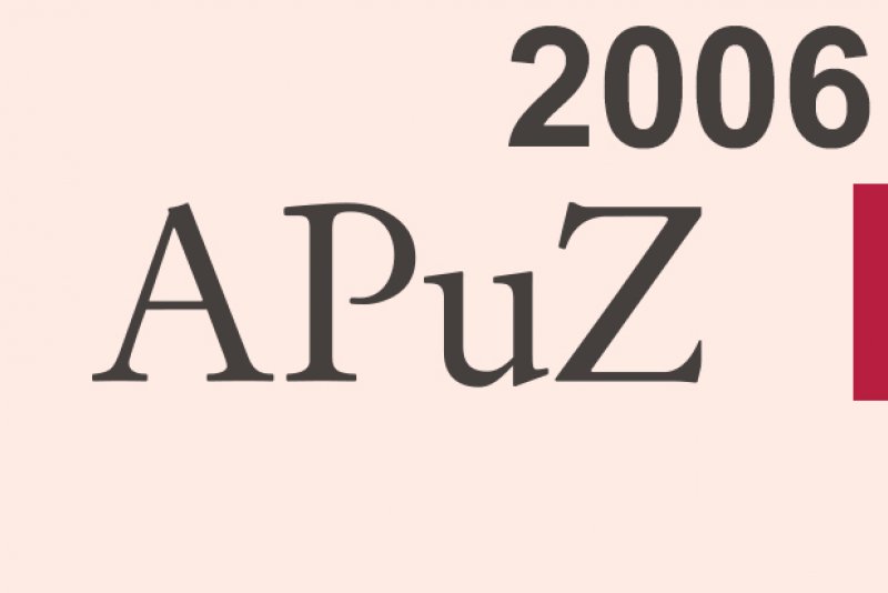 Aus Politik Und Zeitgeschichte 2006 | Bpb.de