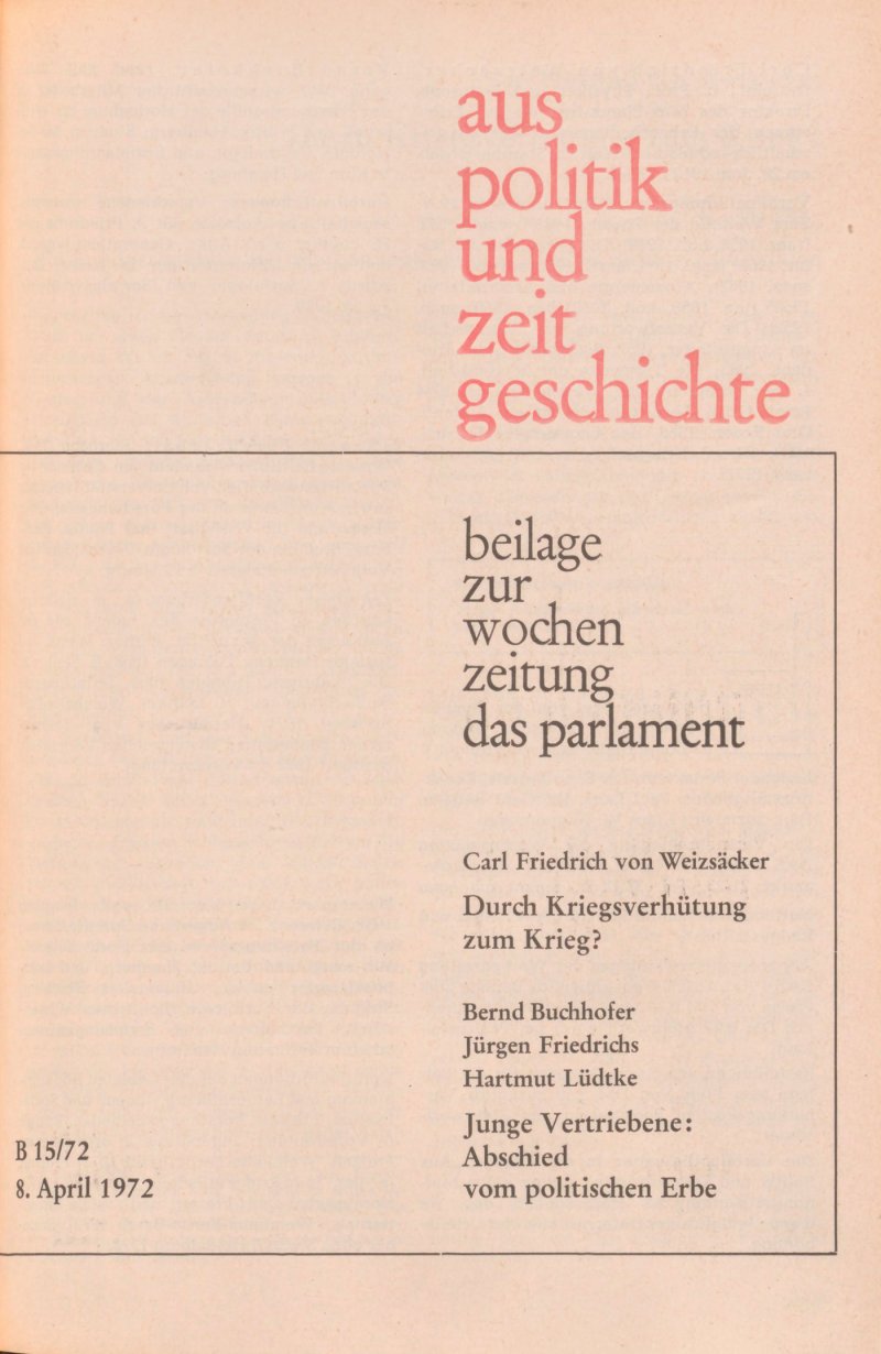 APuZ 15/1972 | Suchen Sie Im APuZ Archiv | Bpb.de