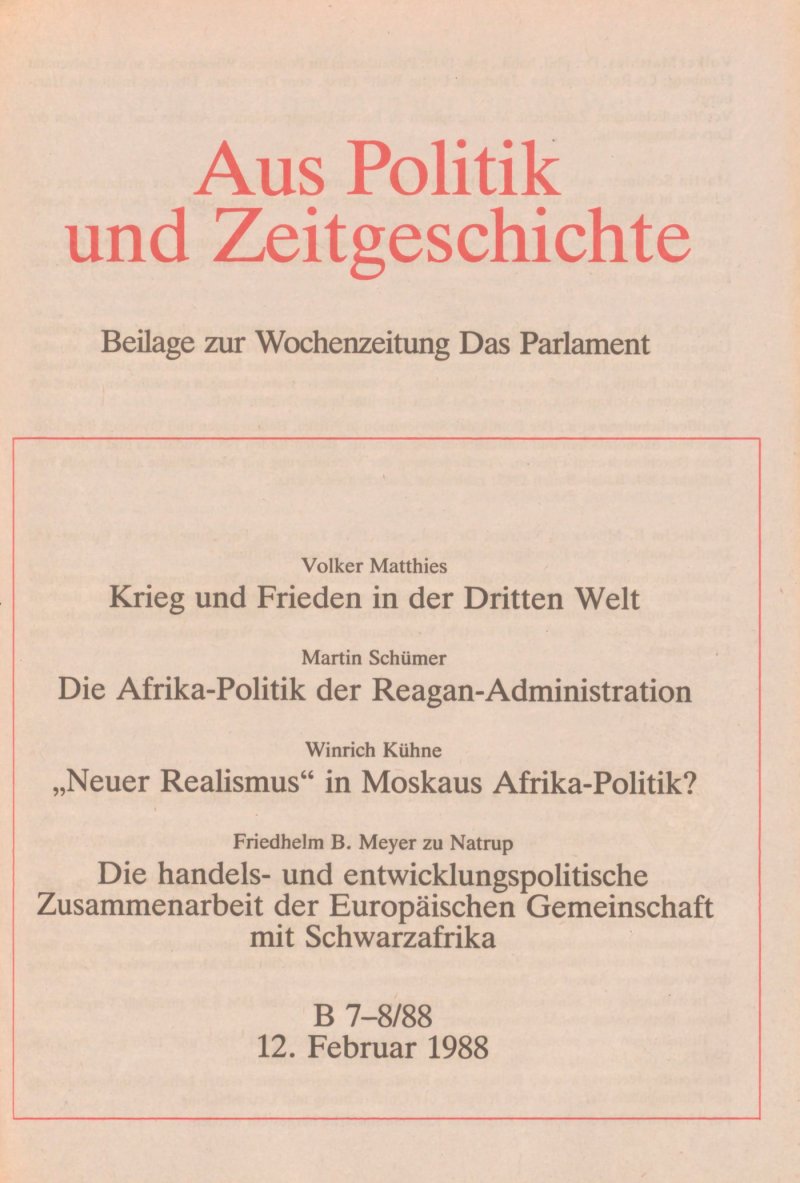 APuZ 7-8/1988 | Suchen Sie Im APuZ Archiv | Bpb.de