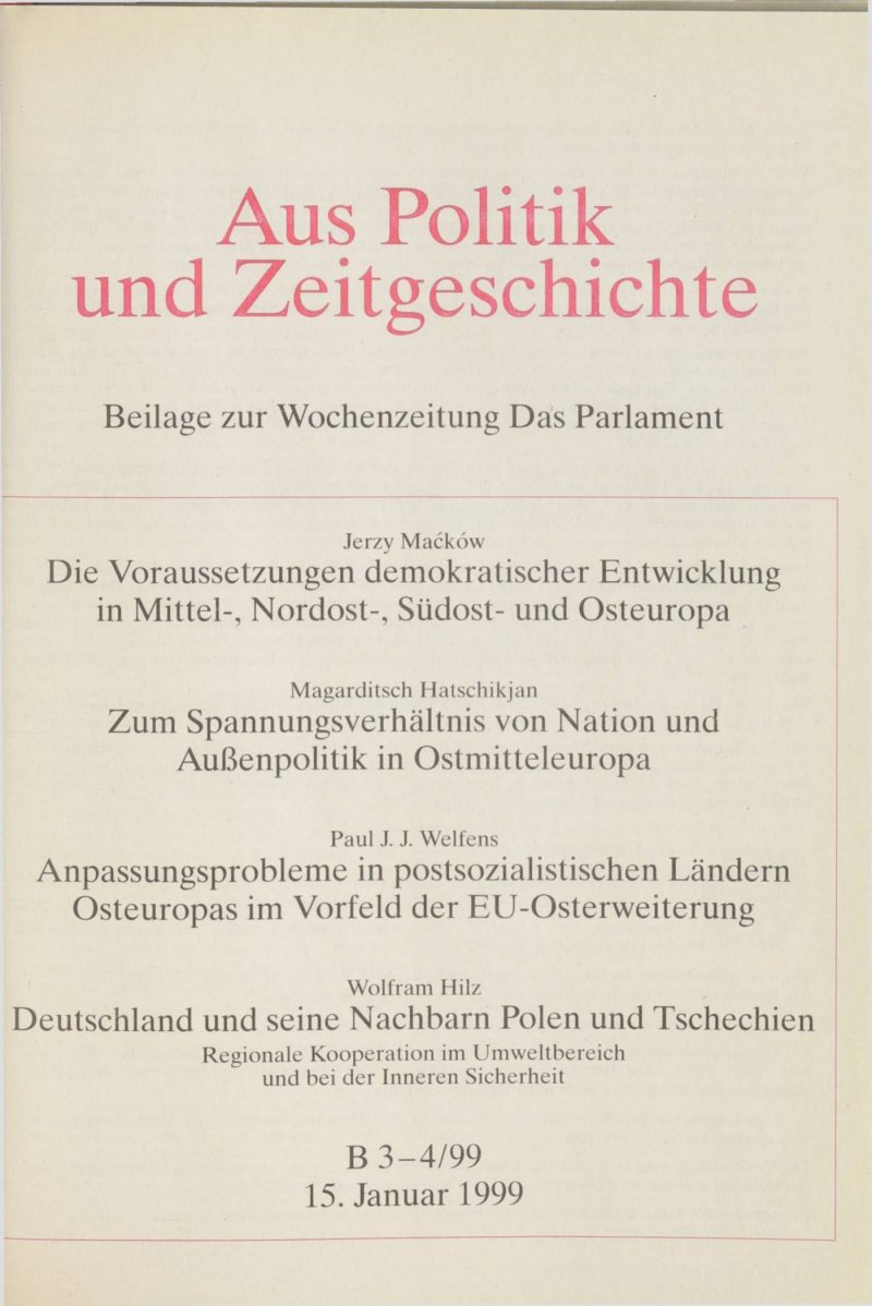 APuZ 3-4/1999 | Suchen Sie Im APuZ Archiv | Bpb.de