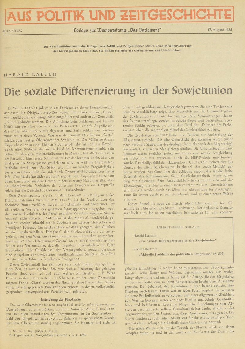 APuZ 33/1955 | Suchen Sie Im APuZ Archiv | Bpb.de