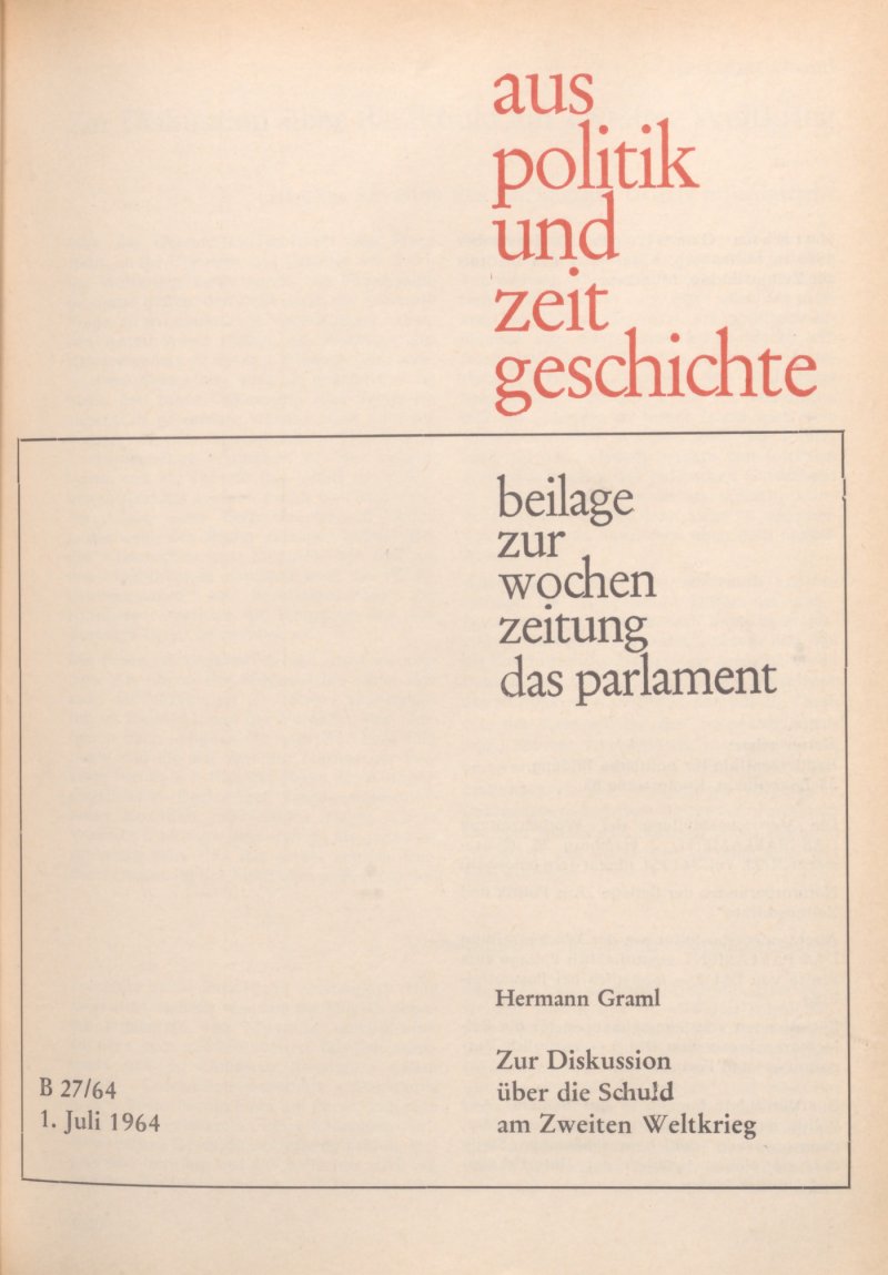 APuZ 27/1964 | Suchen Sie Im APuZ Archiv | Bpb.de